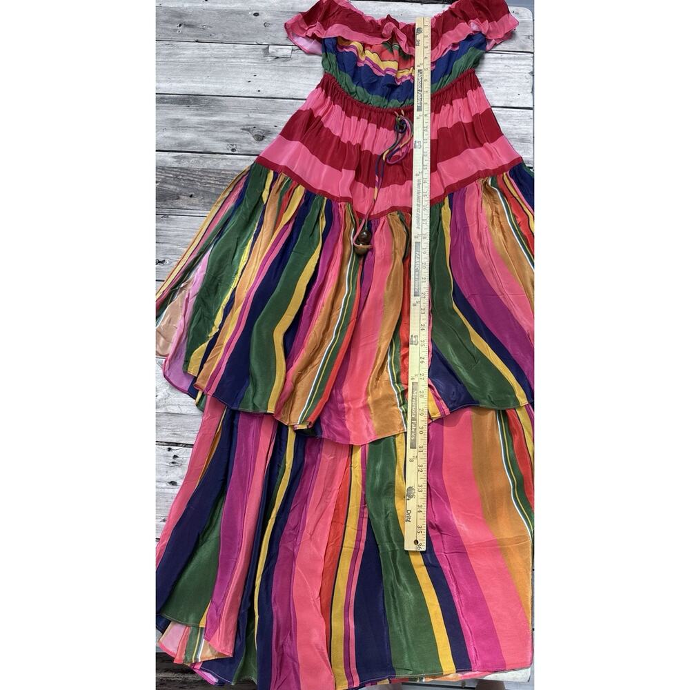 FARM Rio Mixed Stripes Strapless Maxi Dress Size M NWT Multicolor MSRP 245 - Picture 13 of 16